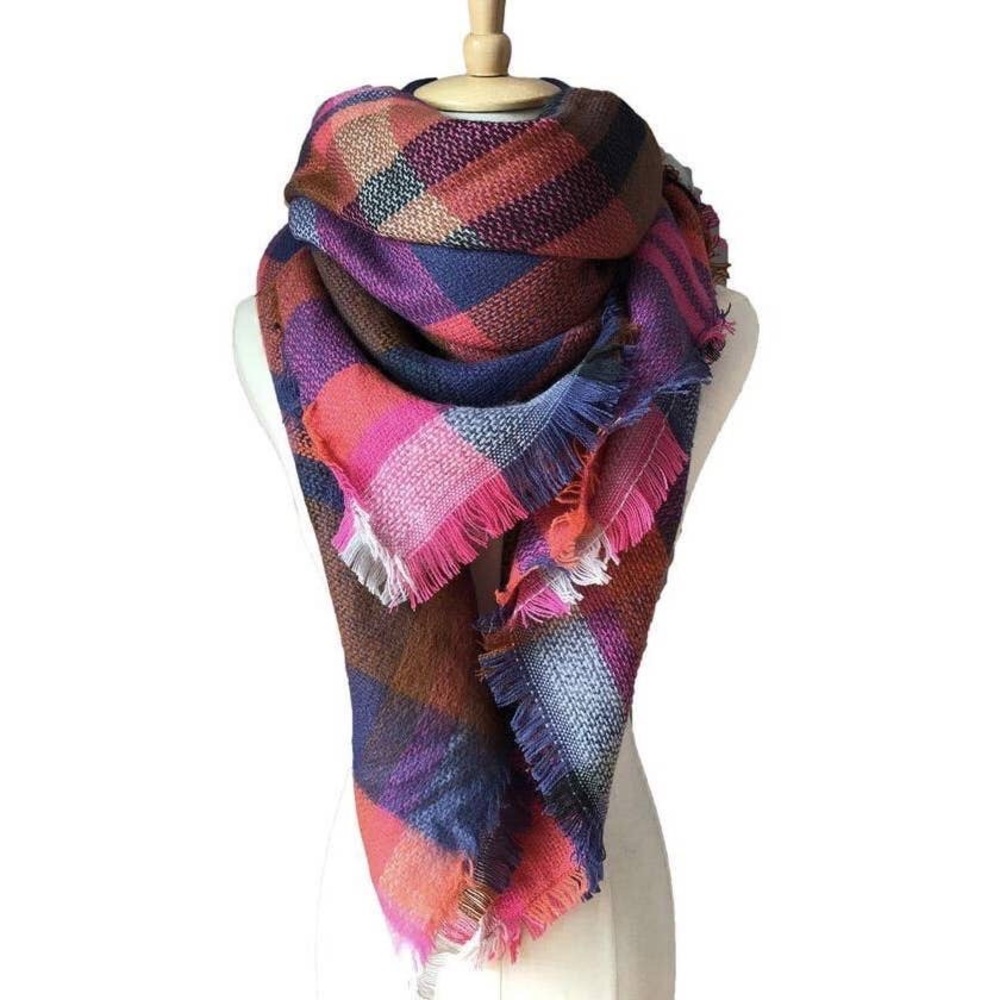 🆕 Pop of Color Full Size Blanket Scarf